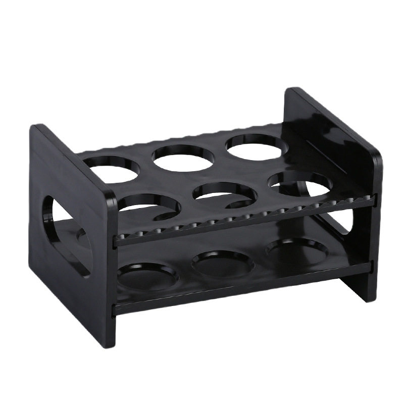Black color acrylic bar shot glass holder